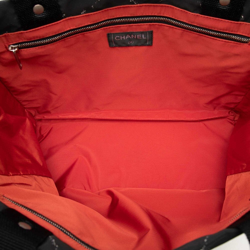 Pre-Loved Chanel Old Travel Line Nylon Tote View 4